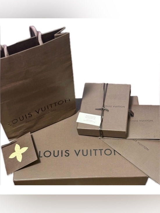 Louis Vuitton Handbags - [Louis Vuitton] Lot of 6 - Large & Small Box, 2 Envelopes, Gift Bag & Tag/Card